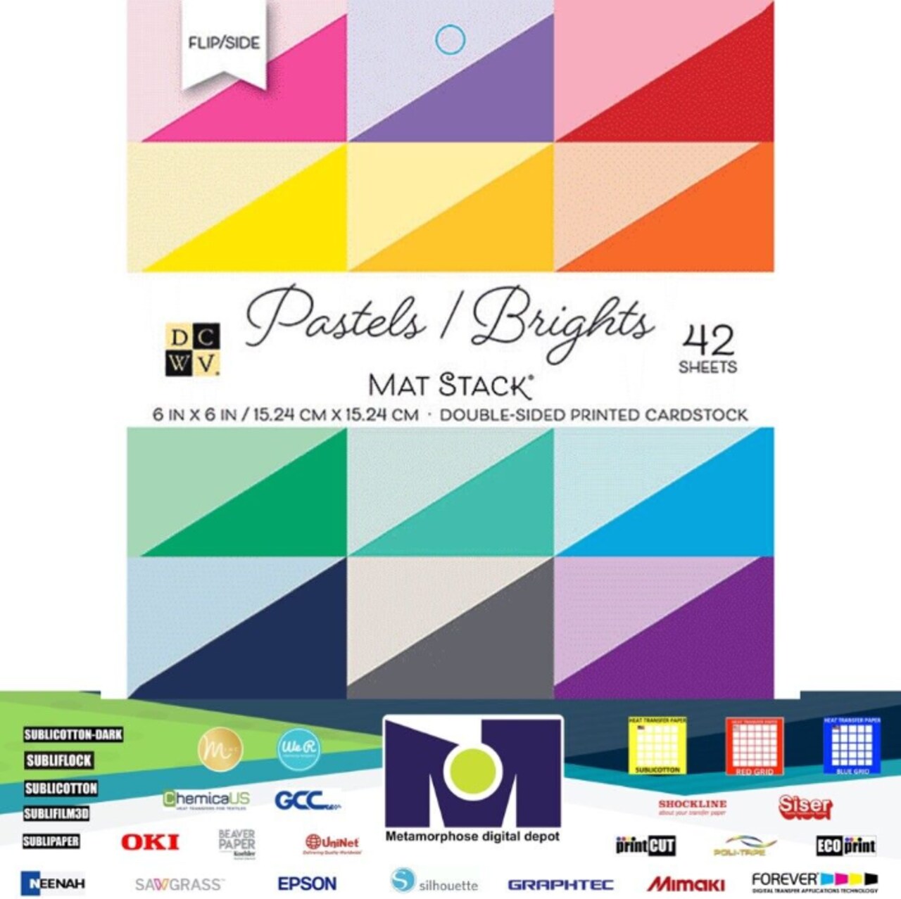 DCWV®️ MAT STACK - DCWV - 6 X 6 - PASTELS - DOUBLE SIDED (42 SH) PS-006-00108